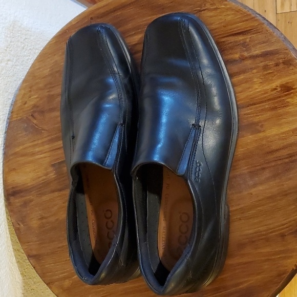 Ecco- Mens Black Leather Slip On Loafers Dress Shoes Comfort New! Sz.13 main image 9